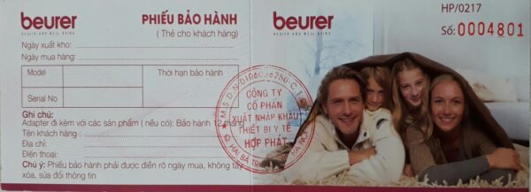 Chính Sách Bảo Hành Sản Phẩm 7 phiếu bảo hành